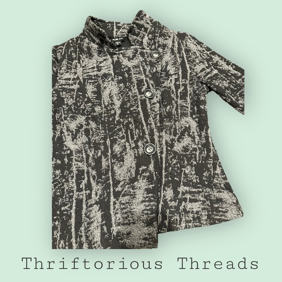 Ronen Chen Asymmetrical Textured Peacoat - Picture 3 of 8